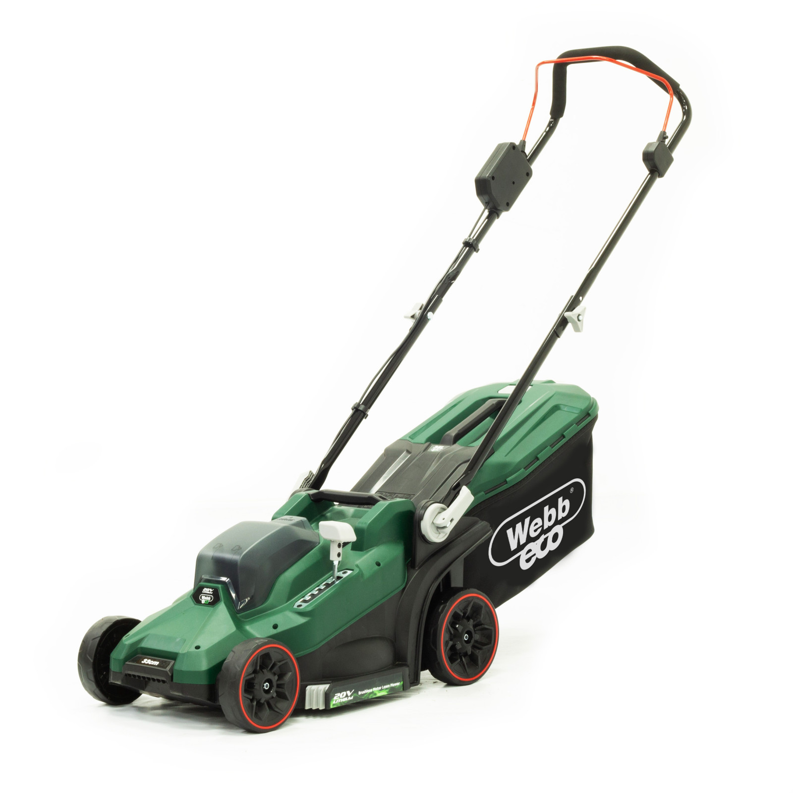 Webb 20V 33cm (13") Cordless Rotary Lawnmower (4Ah Battery & Charger)