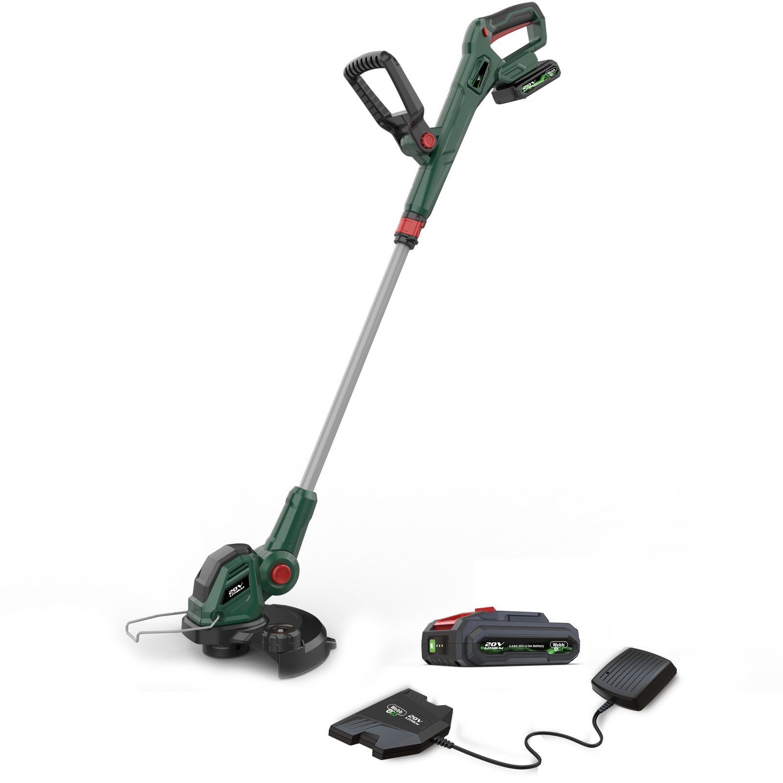 Webb 20V 30cm (12") Cordless Linetrimmer (2Ah Battery & Charger)