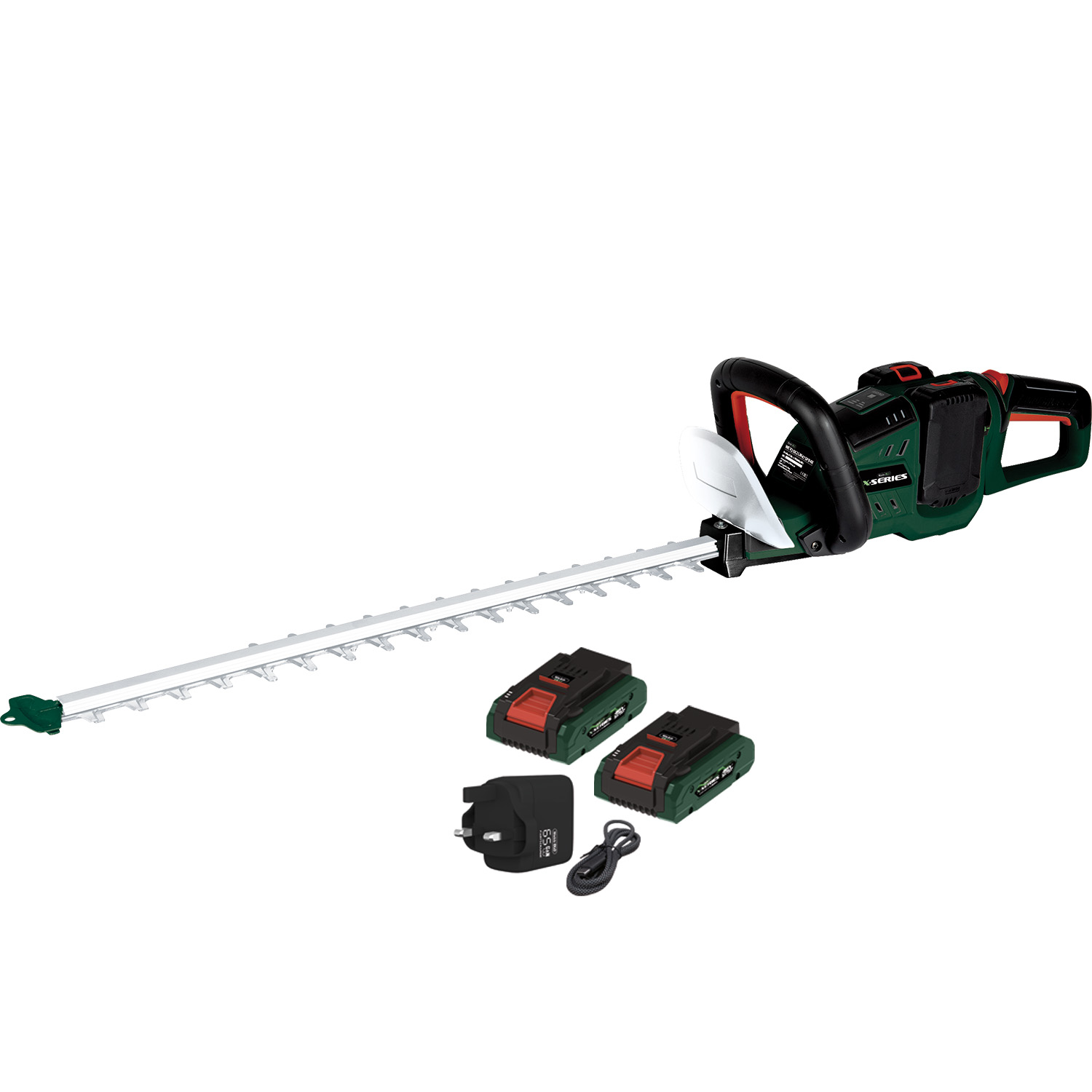 Webb 40V (2 x 20V) 61cm (24") Brushless Hedge Trimmer (2 x 4Ah Batteries & Charger)