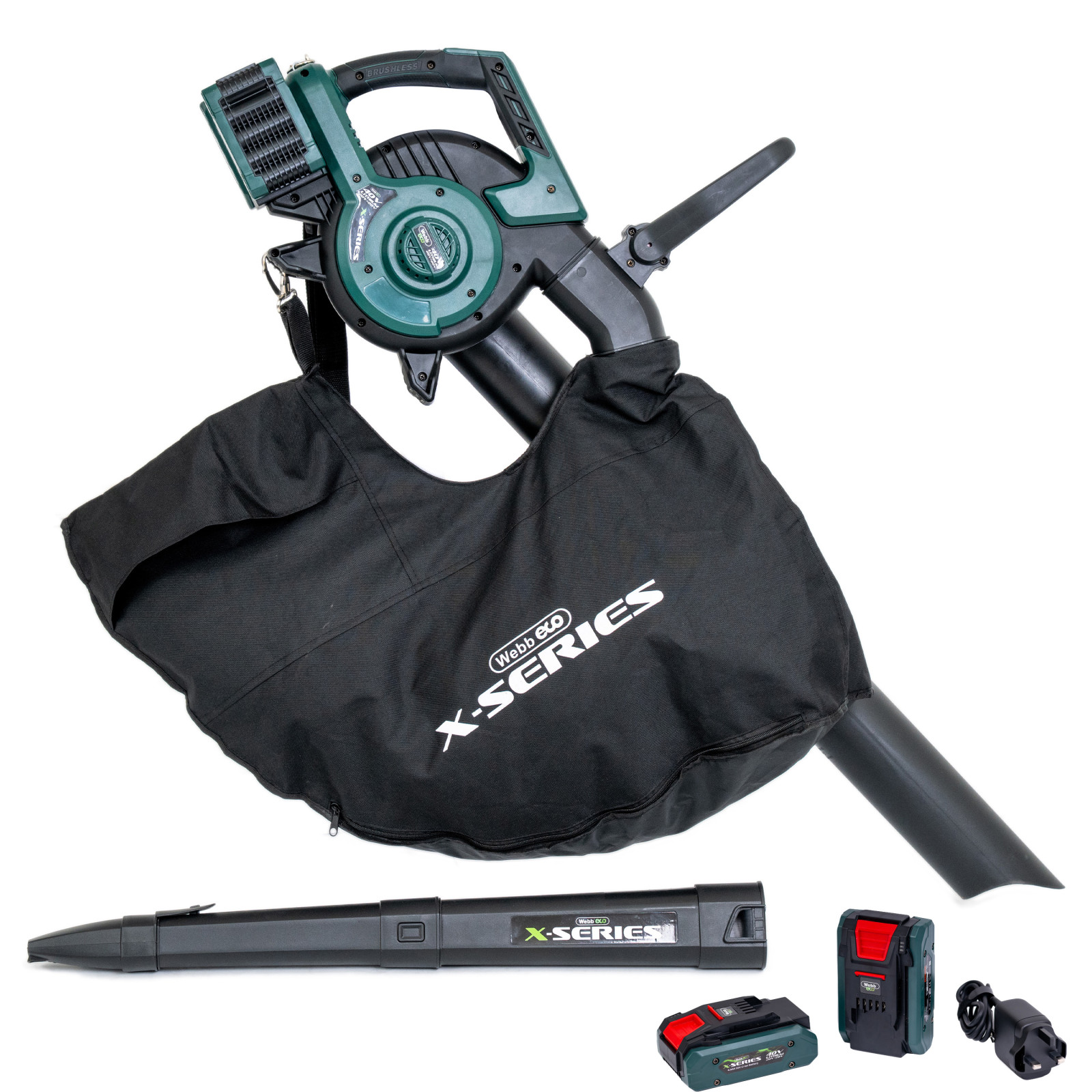 Webb 40V (2 x 20V) Blower & Vacuum (2 x 4Ah Batteries & Charger)
